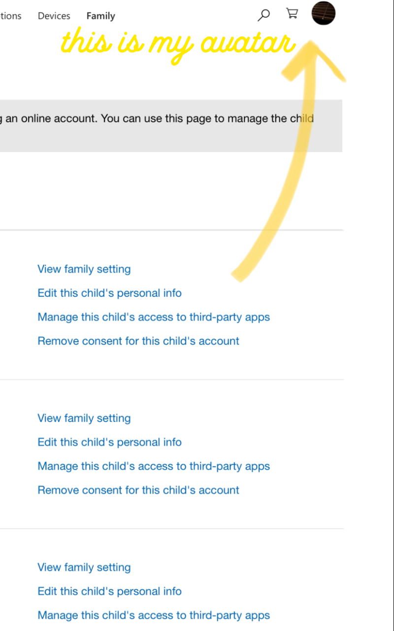 Enable 3rd party access to a child account Ask the system questions