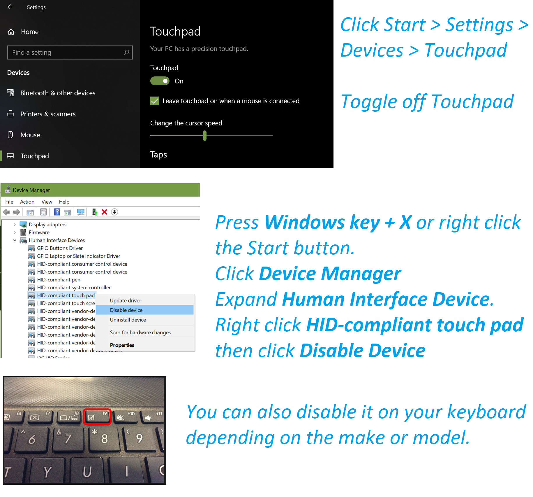 How To Turn Off Touchpad In A Laptop With Windows 10? - Microsoft Community