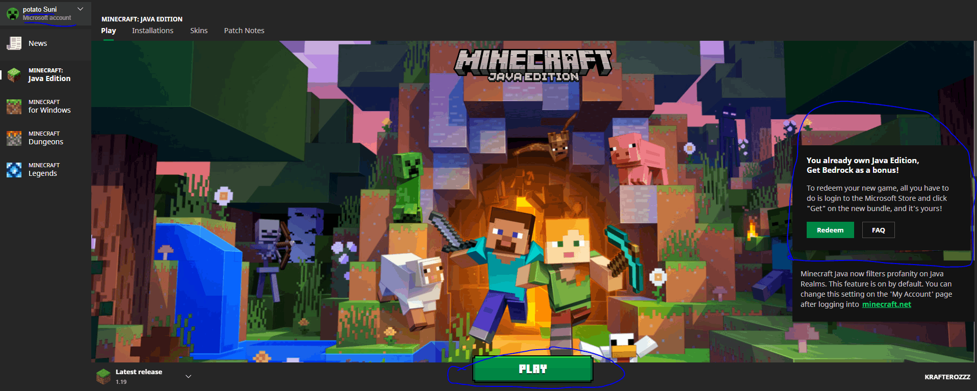 I tried to redeem Minecraft Java edition with the bundle since I