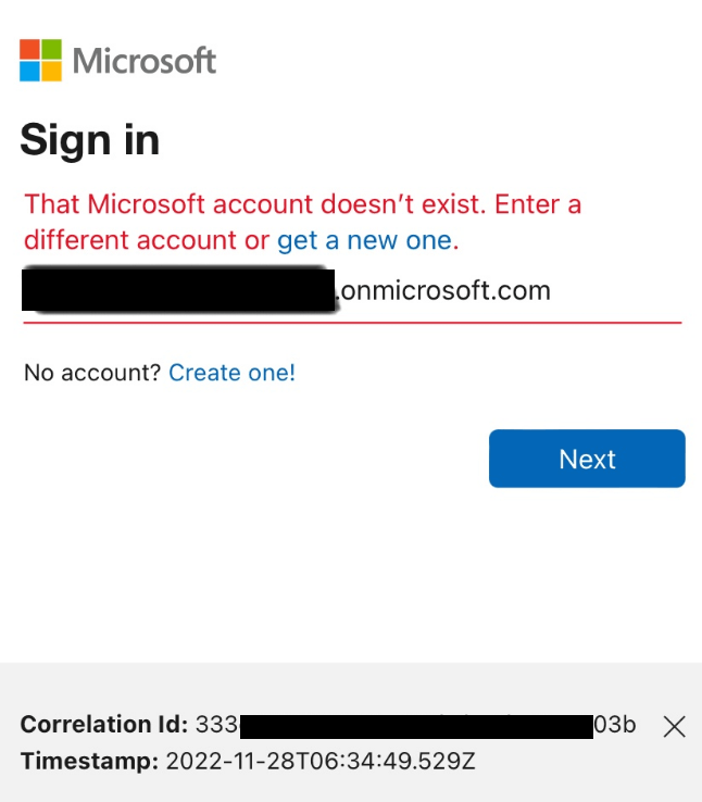 That Microsoft Account Doesn't Exist - Microsoft Community