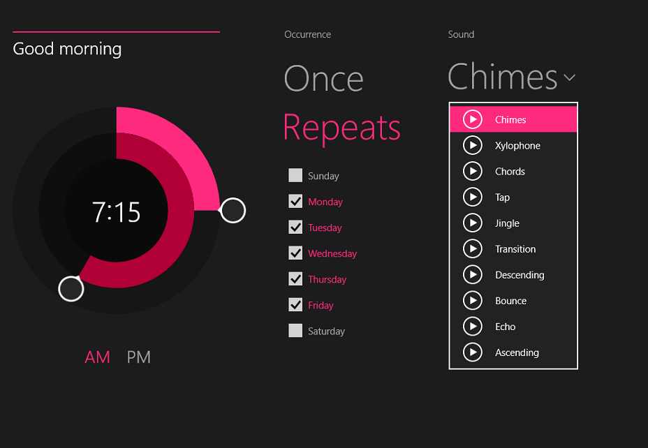 more sounds for alarm clock app (Win 8) - Microsoft Community