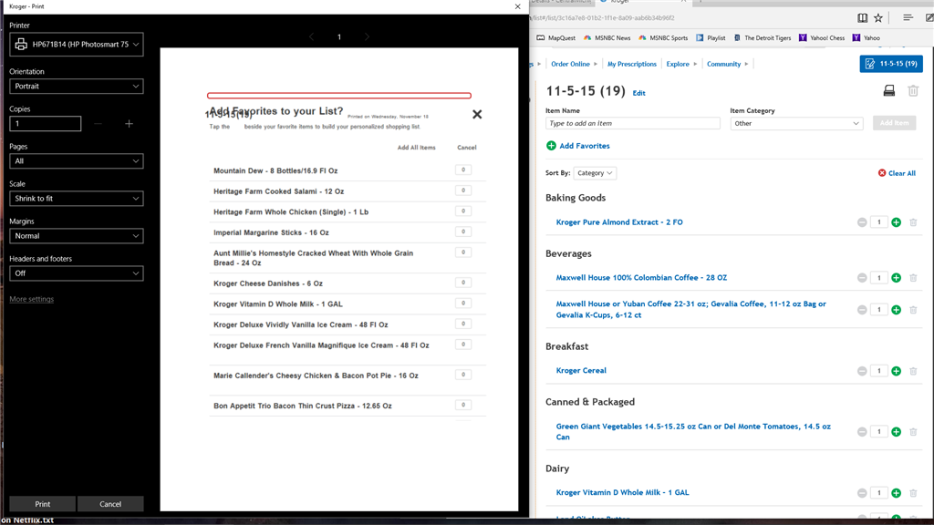 MS Edge printing wrong material Microsoft Community