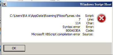 Windows Script Hosting Error Microsoft Community