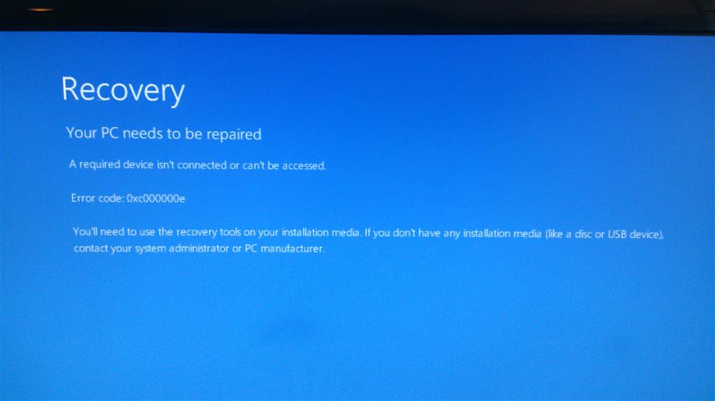 Error Code 0xc000000e After Replacing System Disk With A Cloned