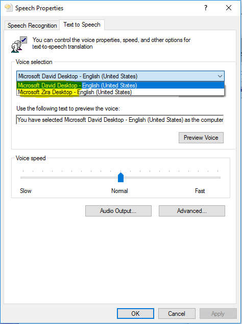 Microsoft text to speech voices download windows 10