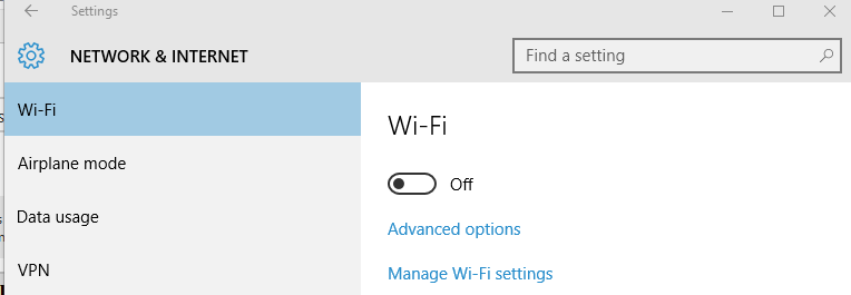 Windows 10 Pro(x64). Wi-Fi Always Turned Off! - Microsoft Community