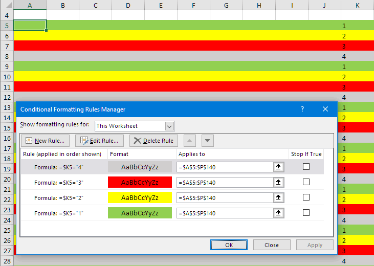 Conditional Formatting Error - incorrect rows are filled - Microsoft ...