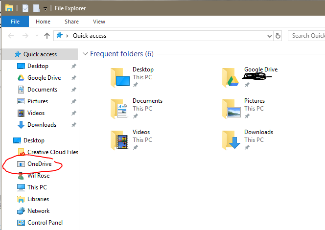 Cannot Remove Onedrive Shortcut From The Windows Explorer Navigation Microsoft Community