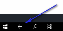 large left arrow in task bar - Microsoft Community