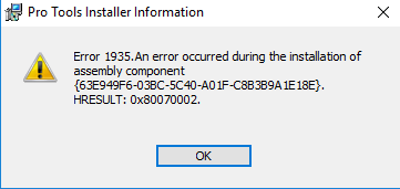 Error While Installing Protools C 05 Redistributable Microsoft Community