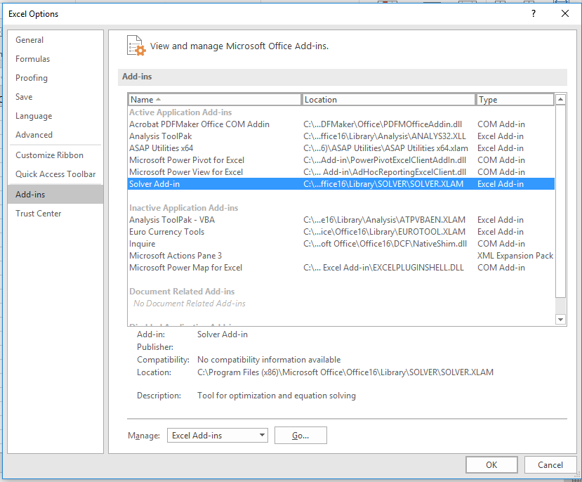 Solver installation problem - Microsoft Community