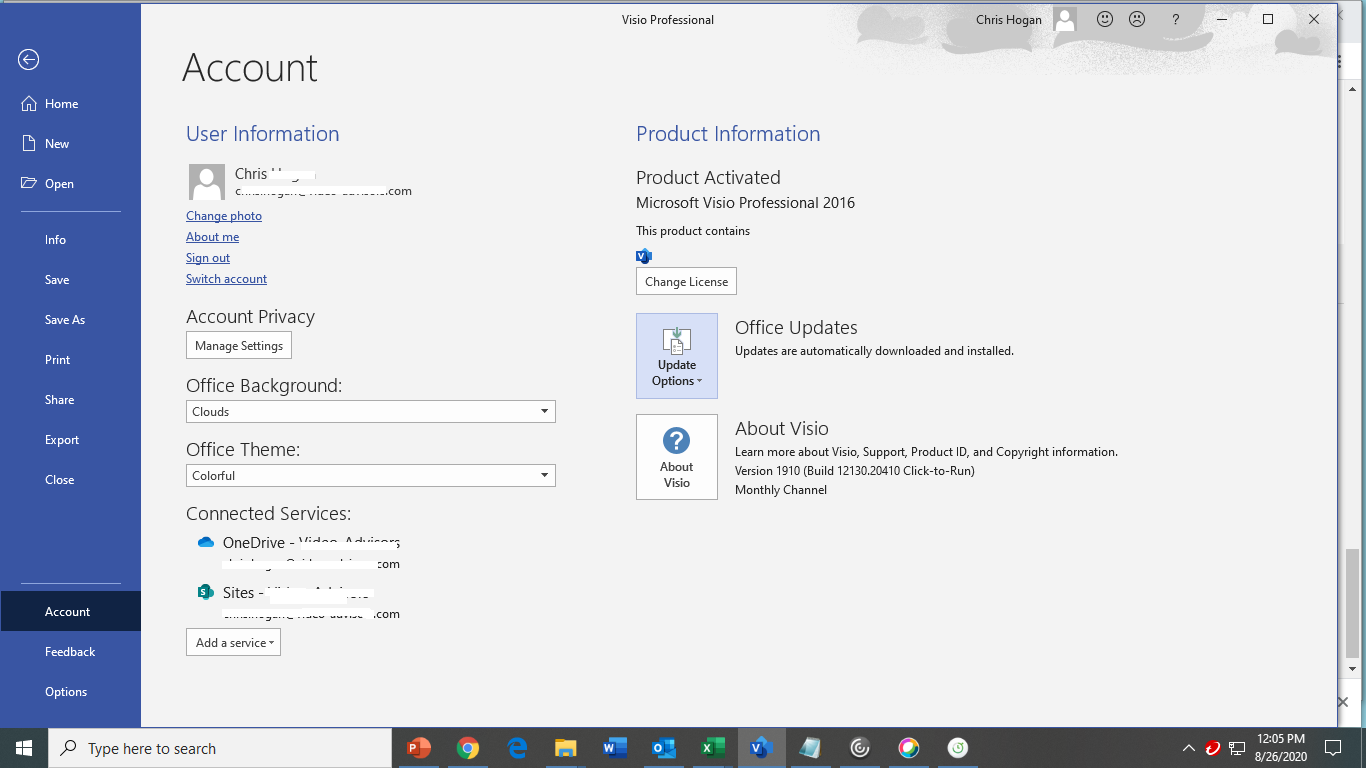 Visio from Office 365 on Windows 10 - Error 1417 on attempt to save ...