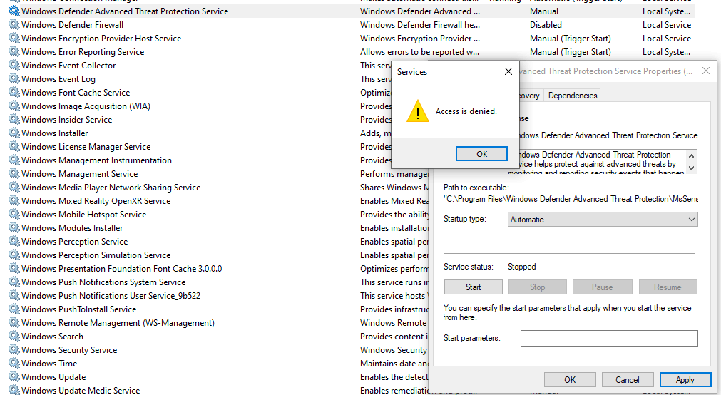 Windows Defender Service Won T Start Access Denied Microsoft Community   E1463d03 2d6c 4be5 Bea4 3fe3862e7944