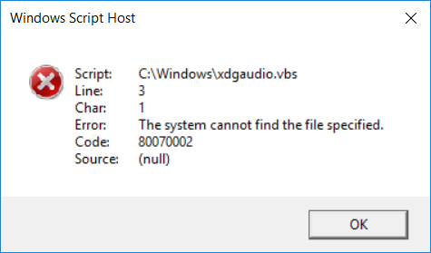 Ошибка windows script host task vbs
