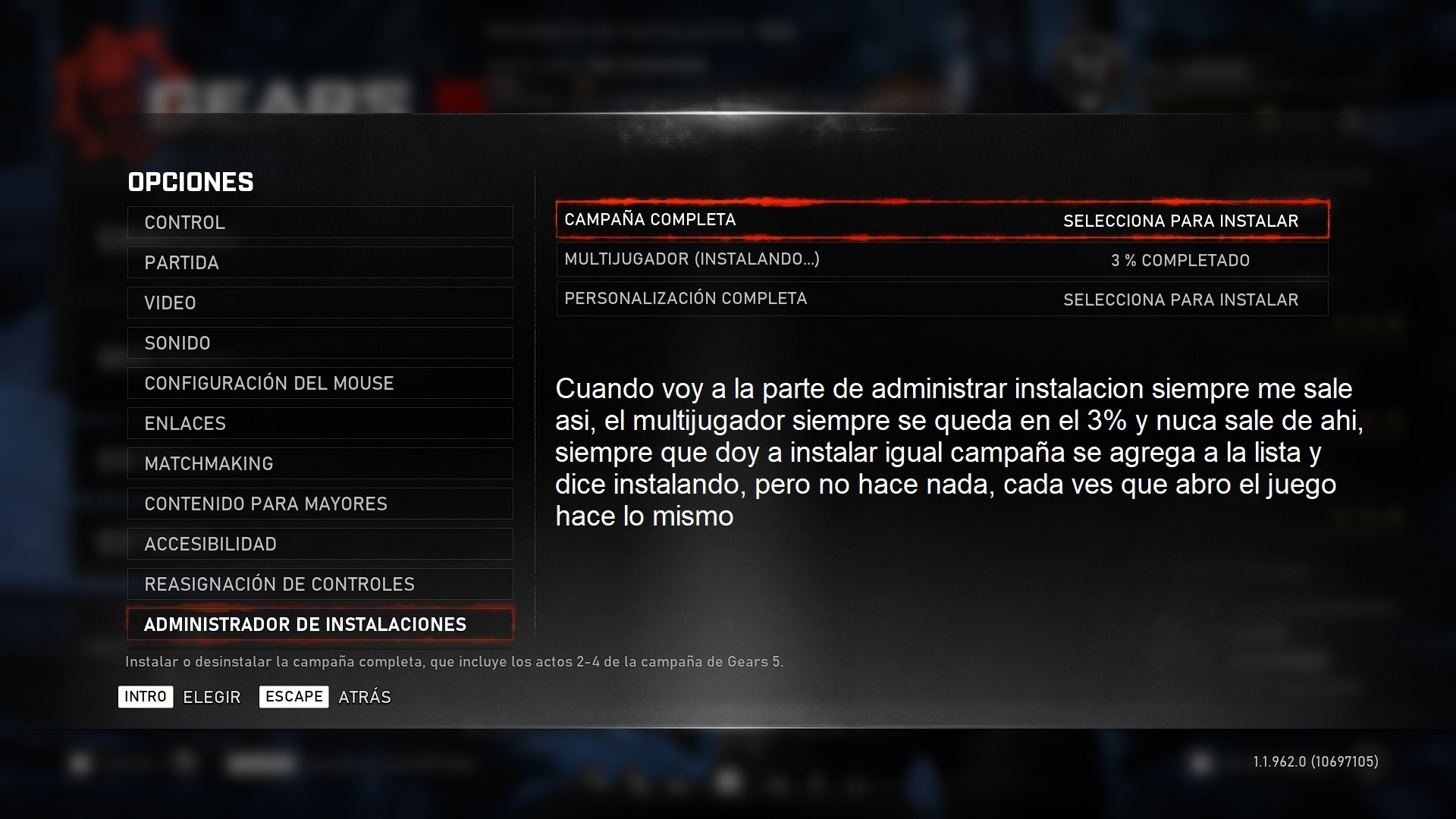 Gears 5 erro de instalacao [Mod Translation-Gears 5 installation -  Microsoft Community