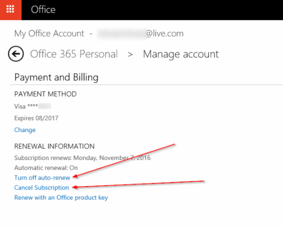 Microsoft doesn t let me cancel office 365 subscription microsoft 