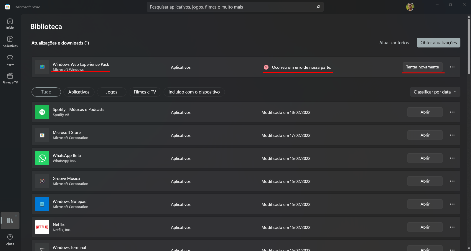 Erro na Windows Store não faz download de aplicativos e jogos - Microsoft  Community