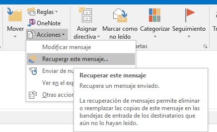 ¿Cómo Puedo Recuperar Y/o Borrar Un Correo Enviado Desde Outlook ...