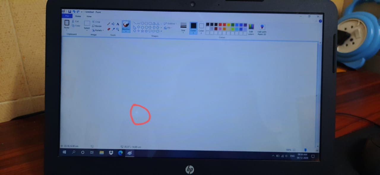 White dot on Screen Microsoft Community