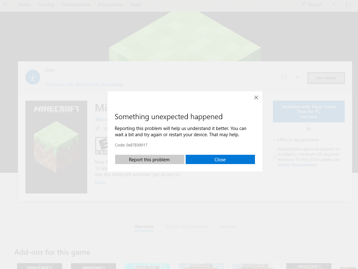 I can't install minecraft launcher on my PC - Microsoft Community