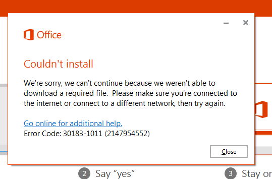 Office 365 will not install by the usual means. Is there another -  Microsoft Community