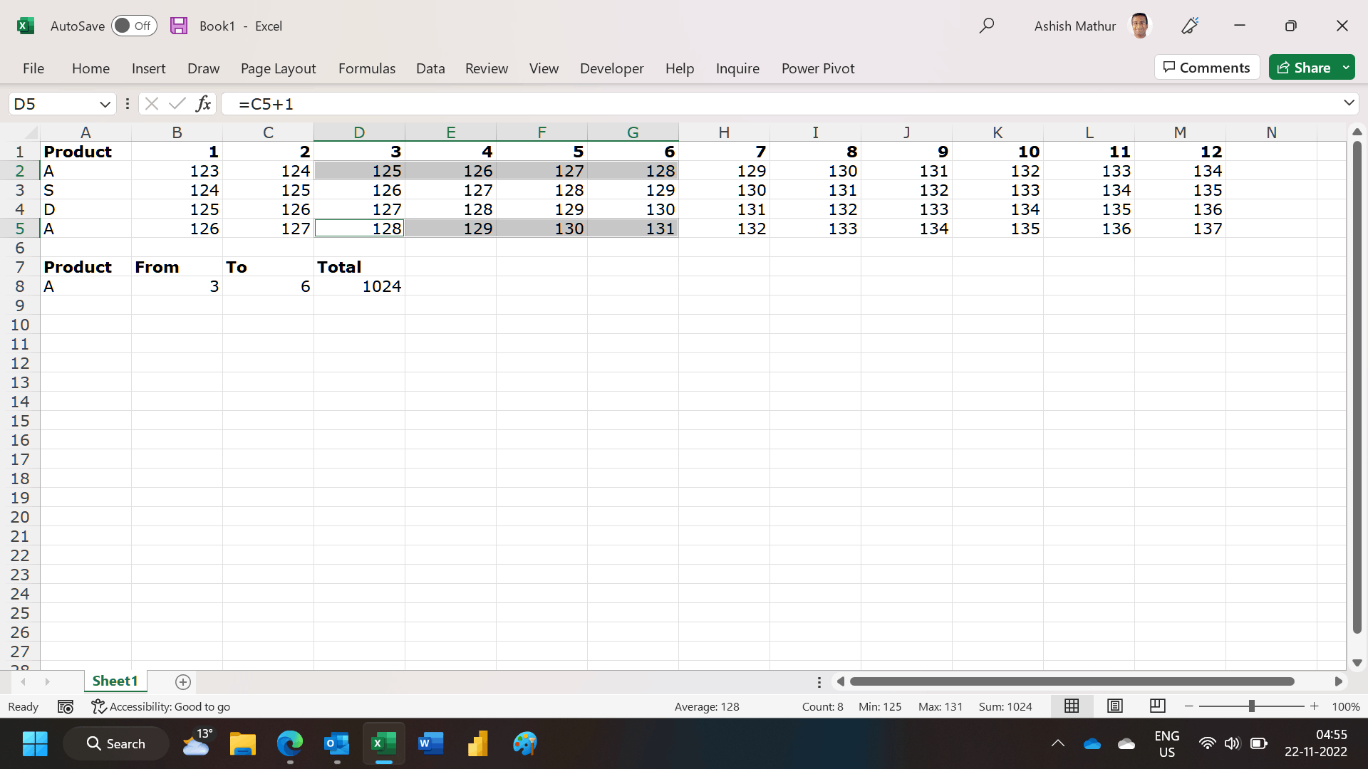 sum multiple items in a table without using a pivot table in Excel ...