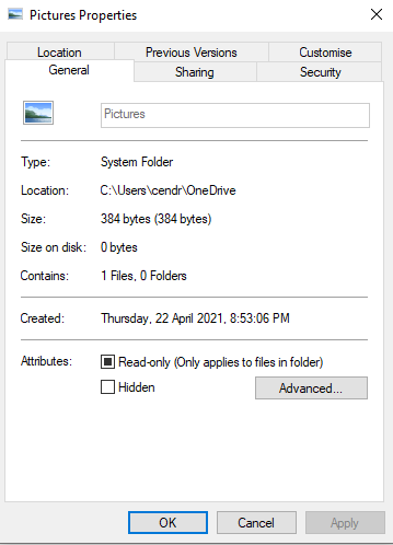 My Pictures Folder Is In My Onedrive And It's Annoying. - Microsoft ...