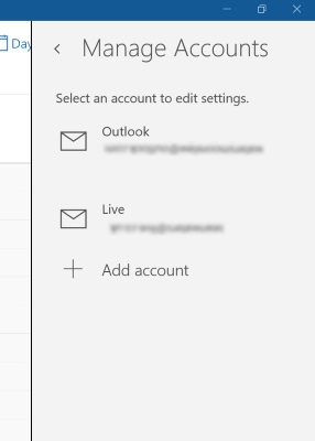 Calendar for Windows 10 default account - Microsoft Community