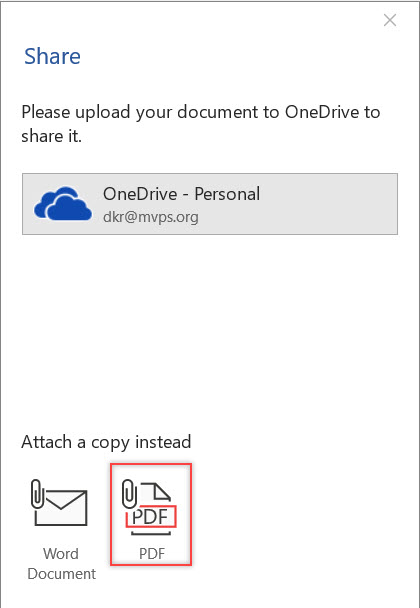how to send a pdf file to microsoft word