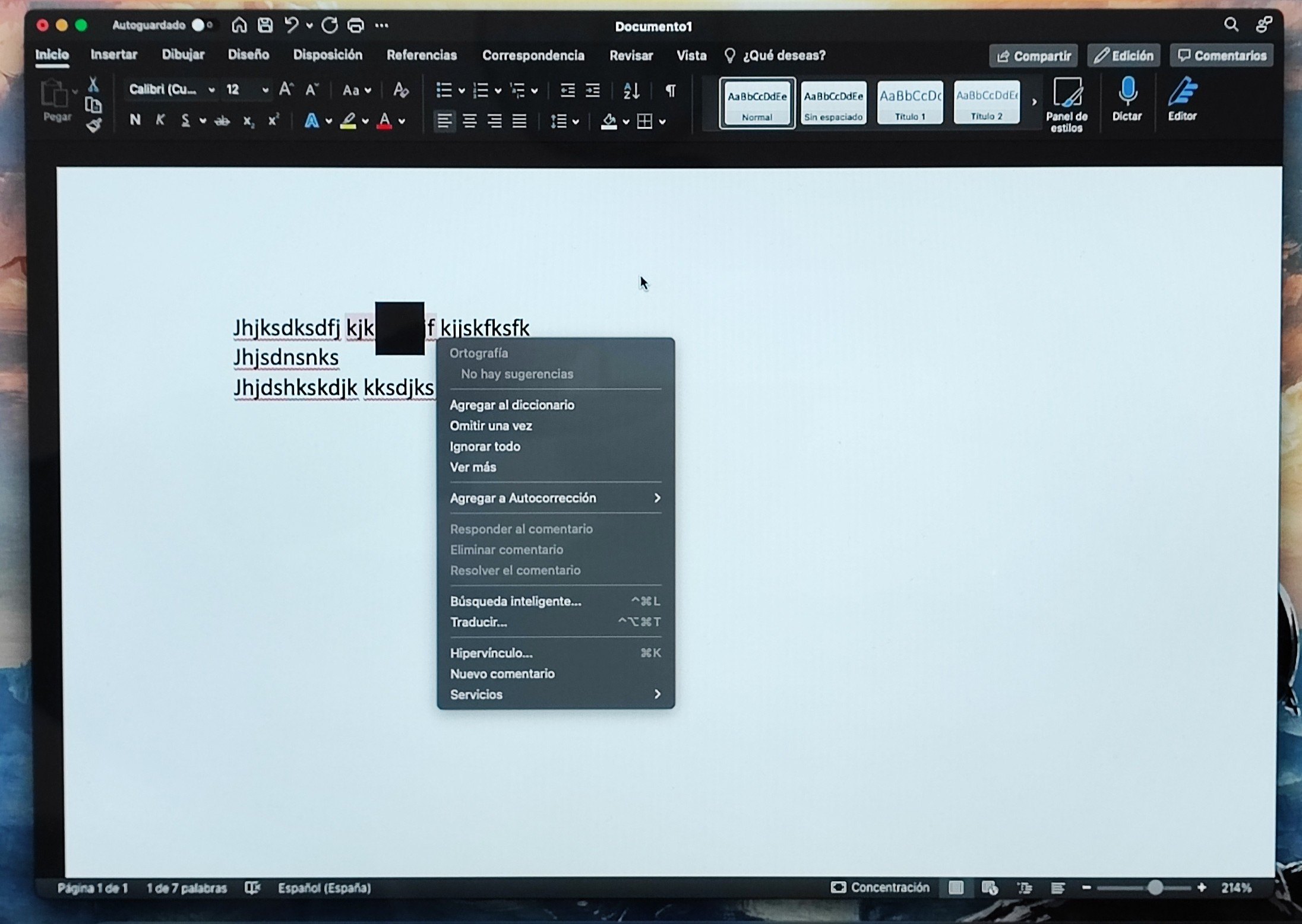 Why when giving selection in Word I get a black area that does not -  Microsoft Community