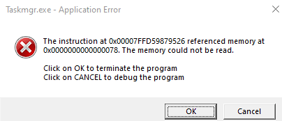 Apps are crashing and Task Manager points to low memory