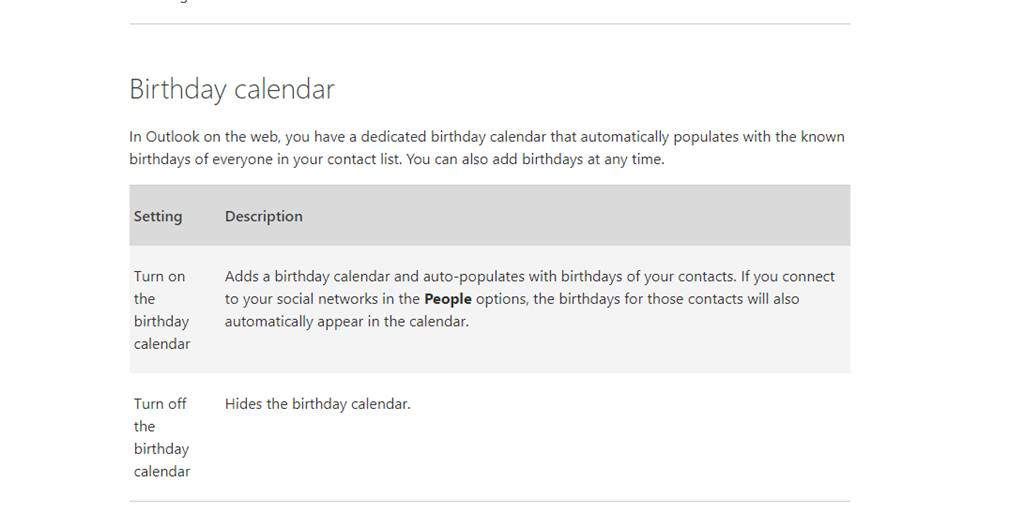 Birthday Calendar on Outlook 365 Microsoft Community