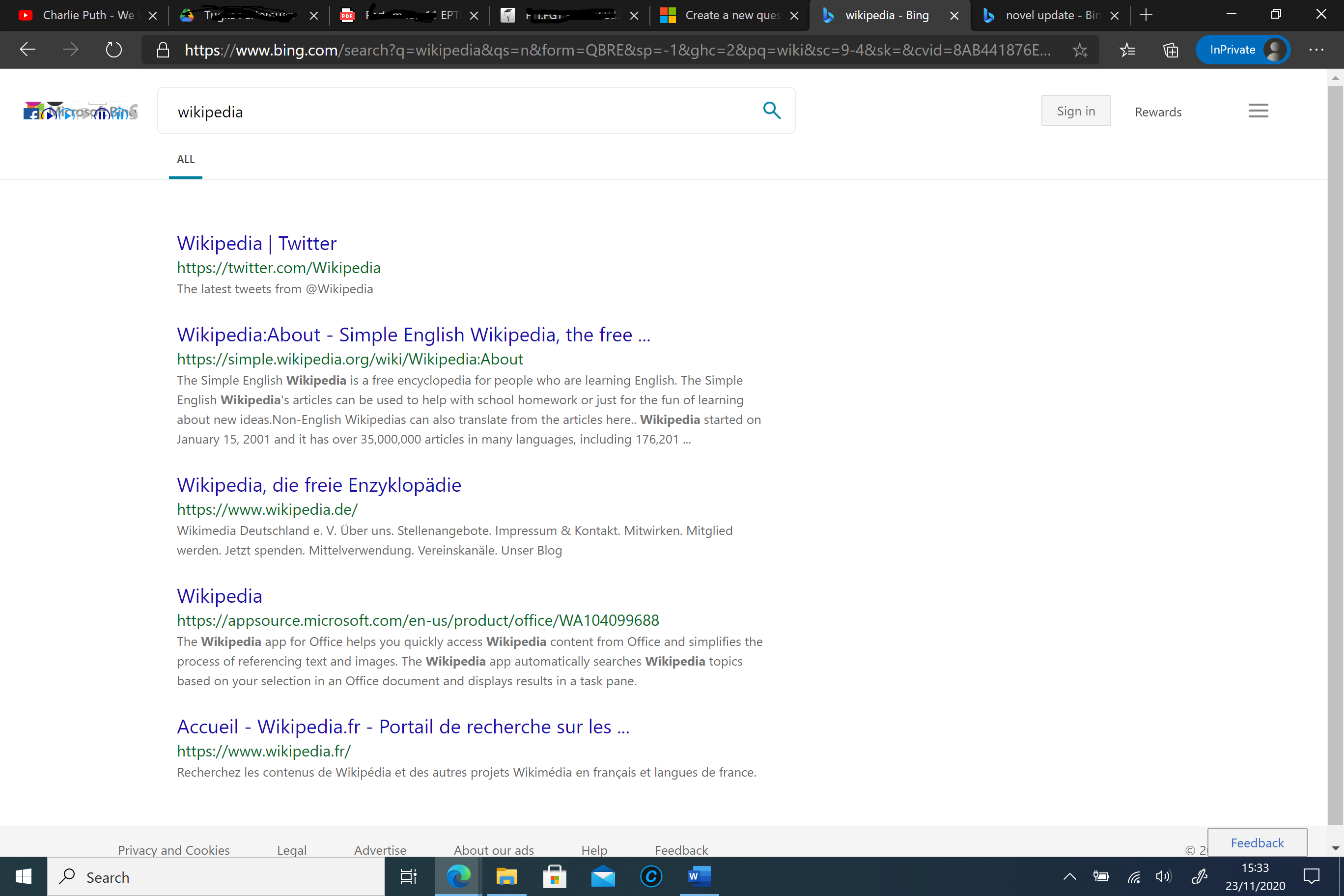 Something Error About Bing Serching - Microsoft Community