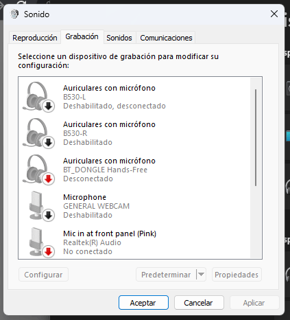 Tengo un problema en windows 11 al usar audifonos bluetooth