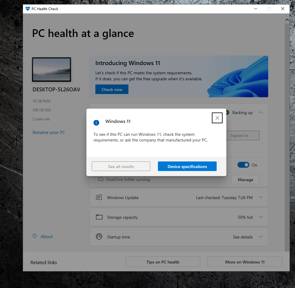 Your system meets the minimum requirements. Windows PC Health check. Health check Windows 11. Microsoft update Health. Run меню Windows 11.