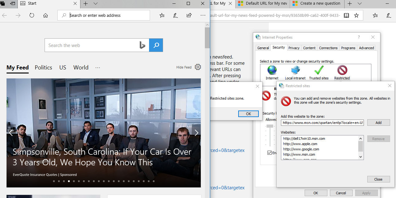 Microsoft Edge Opens Msn Startpage Microsoft Community