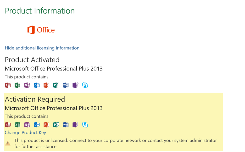 Office Pro Plus 13 Activation Issue Microsoft Community