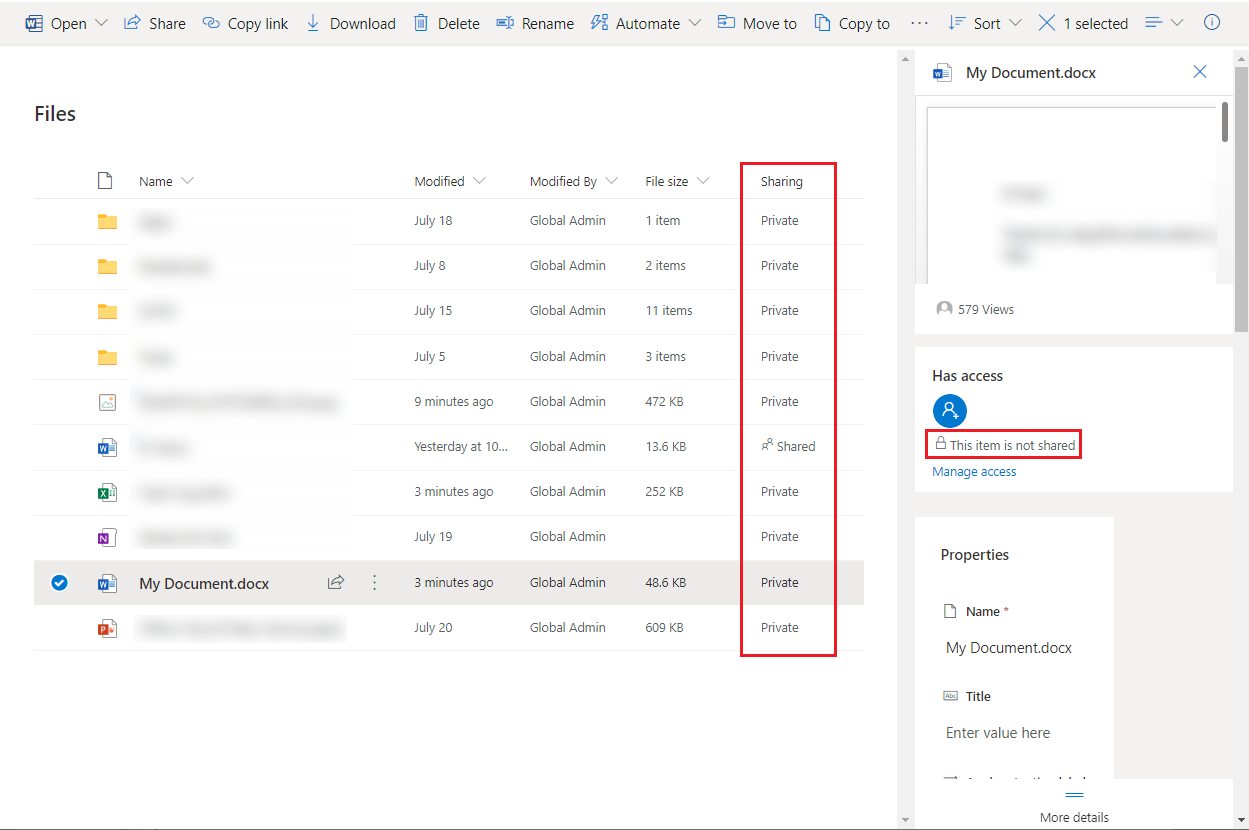 Onedrive incorrectly showing private files as shared - Microsoft Community