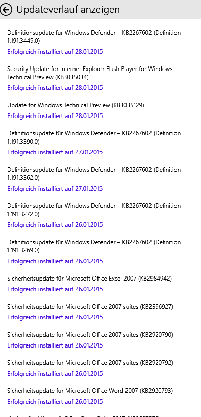Windows Update Error (0x8024a10c) Meldung in windows 10 Build 9926