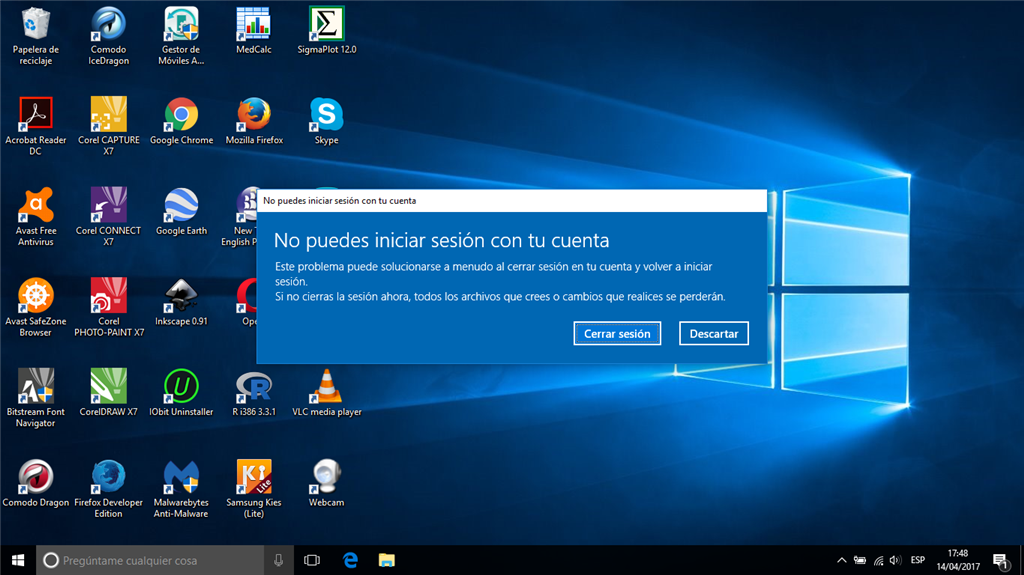 Windows 10 Urgente Error Al Iniciar Sesión Microsoft Community 0802