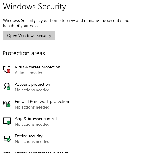 Virus & Threat Protection - Microsoft Community