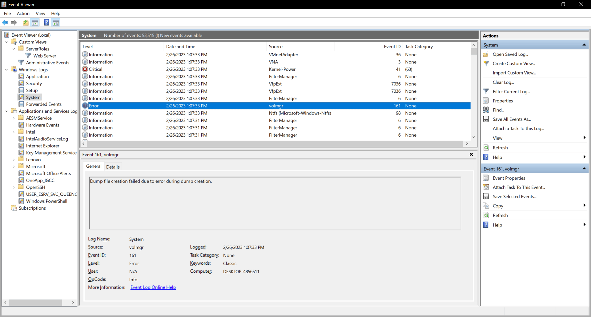 BSOD when running on battery - Microsoft Community