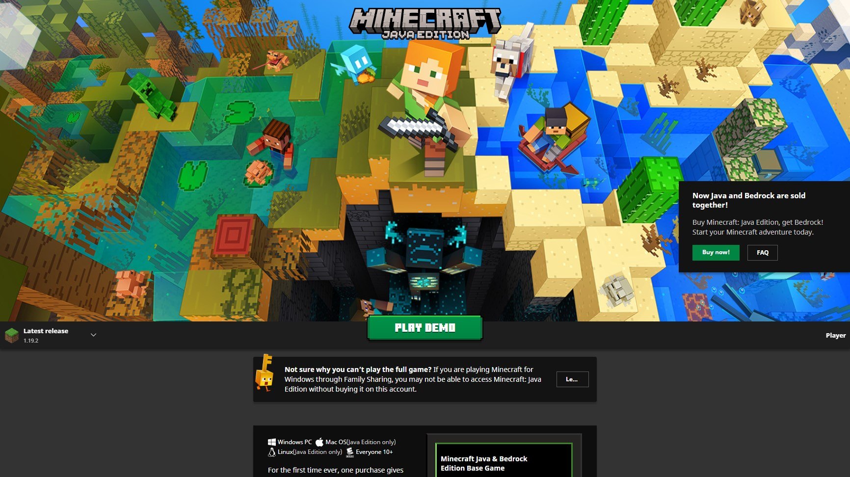 Minecraft's Bedrock and Java editions can now be bought together