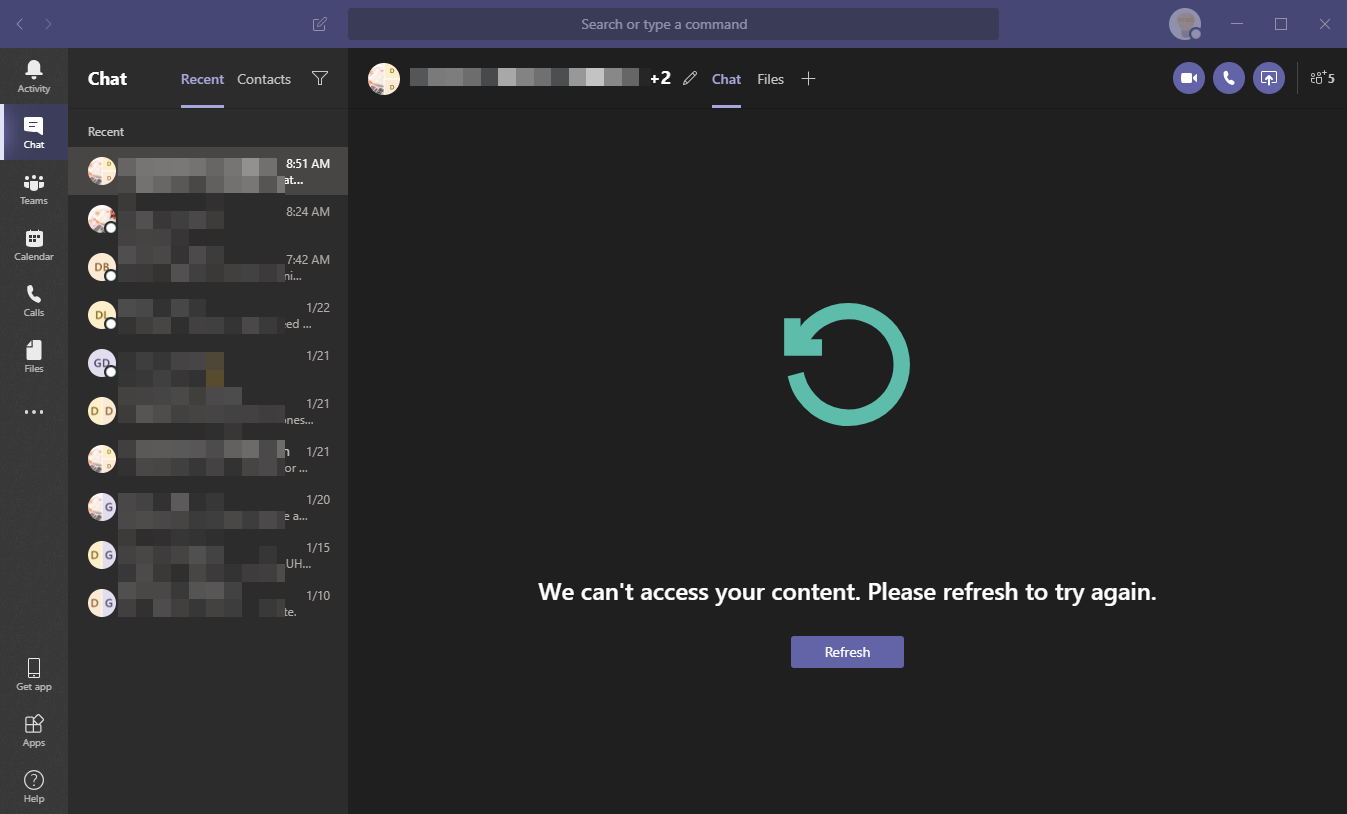 Microsoft Teams Error "we Can't Access Your Content" - Microsoft Community