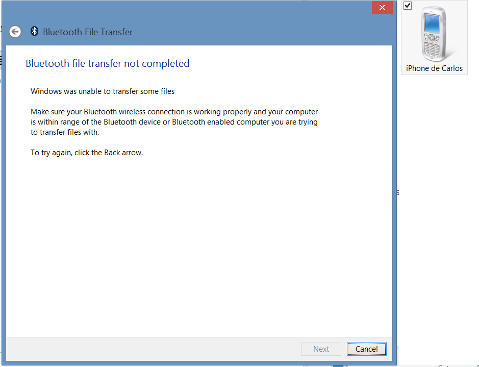 Iphone 6 Paired With Windows 8 Does Not Transfer Files Bluetooth Microsoft Community