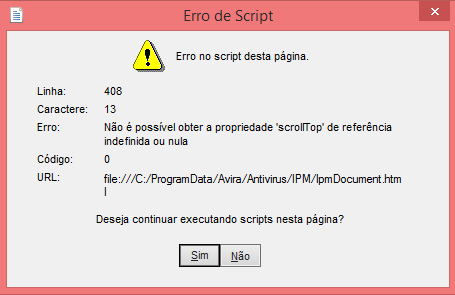 Como resolver erros de script no navegador