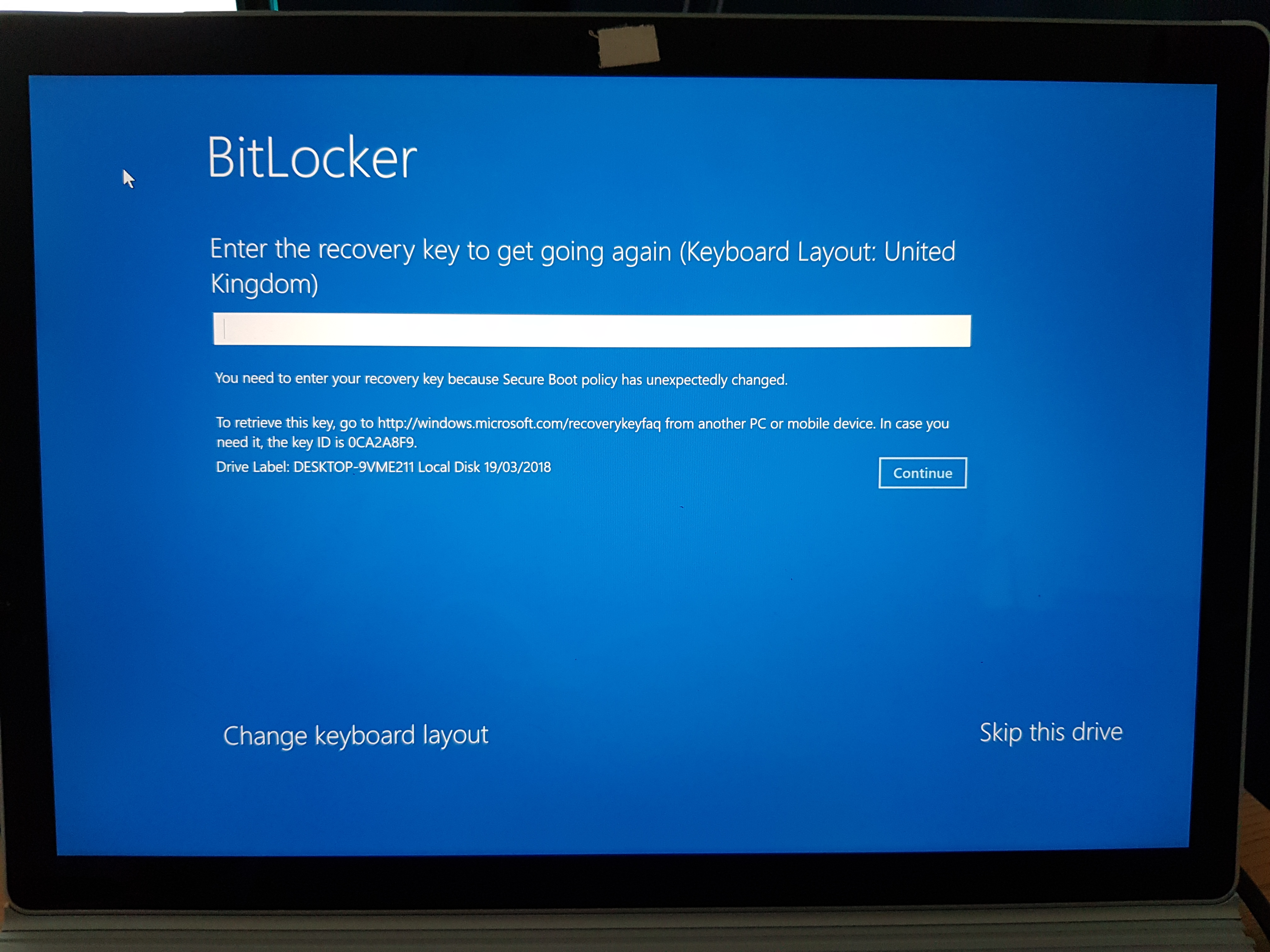 BitLocker Issue after Updates Surface Book 2 - Microsoft Community
