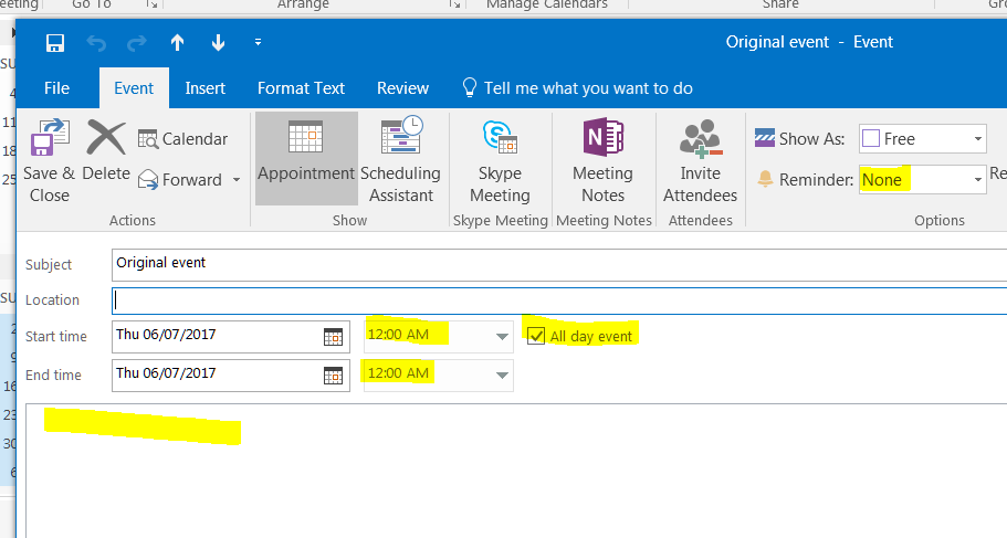 Outlook Copy / Paste does not duplicate event details - Microsoft 
