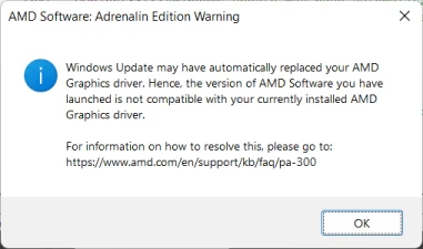 Win11 How to stop Windows Update replacing AMD Driver and