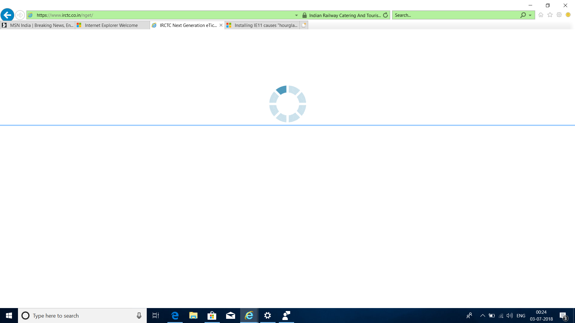 Unable to open a website "https://www.irctc.co.in" - Microsoft ...